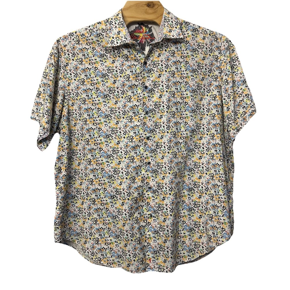 Robert Graham All Over Print Casual Shirt Iconic‎ Cool Design Size 2XL READ